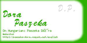 dora paszeka business card